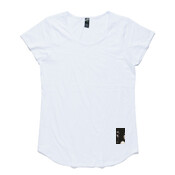 White Flower Sleeve Design T-Shirt