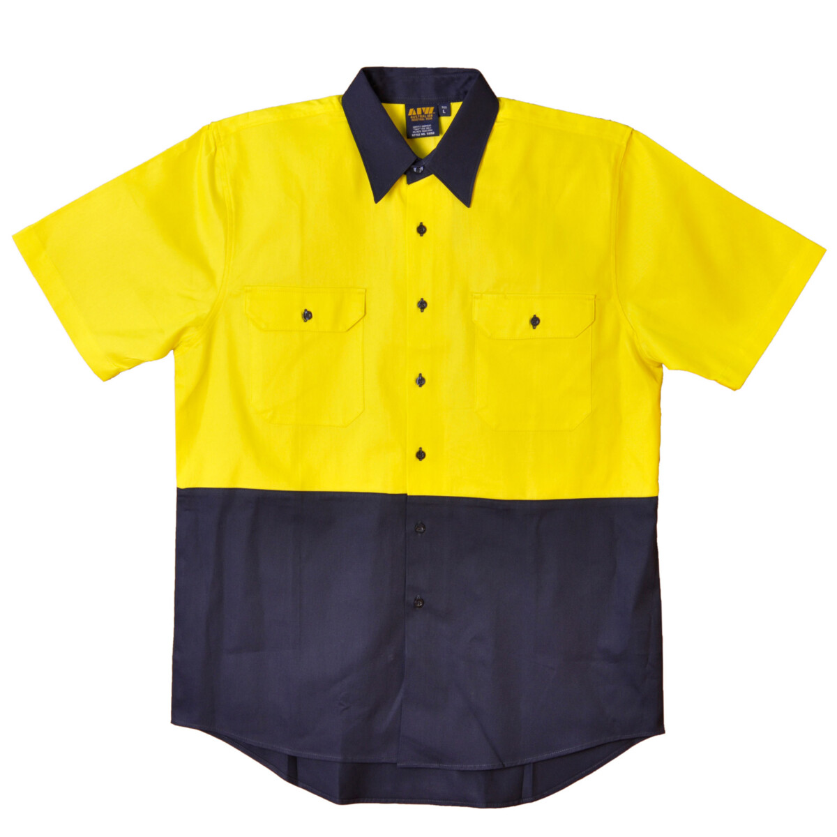 High Vis Cotton Drill Safety Shirt Front