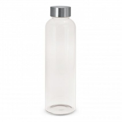 Premium Glass 600ml Water Bottle Front 1 Colour Print Only