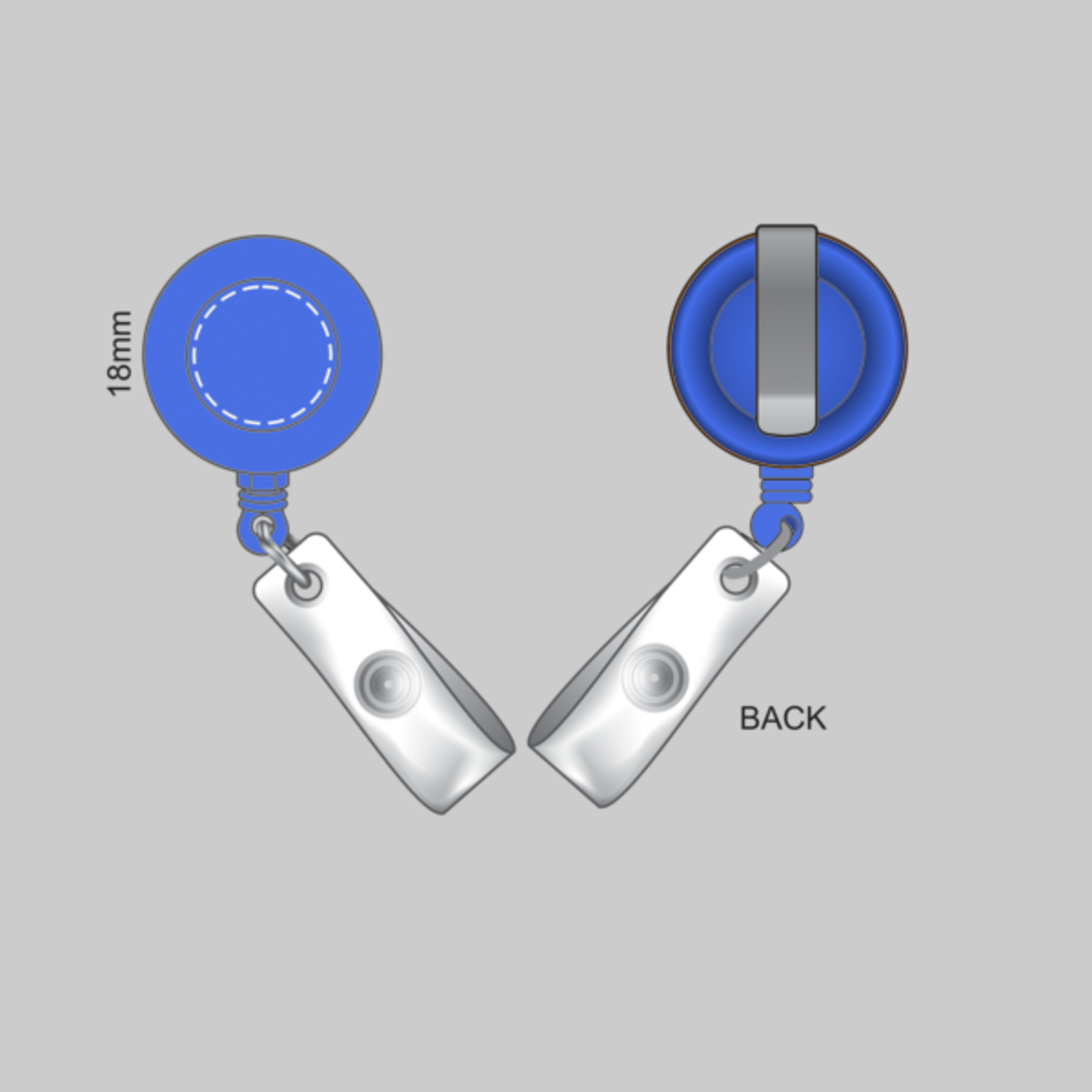 Bravo Retractable ID Holder Front